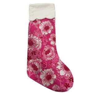 Lilly Pulitzer Christmas Stocking Sun Shell Pink Feeling Poppy